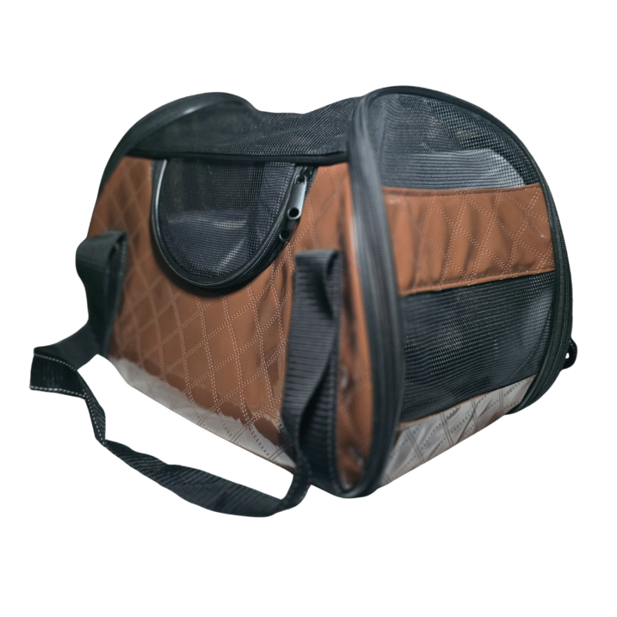 Bolso Plegable para Mascotas Negro / Café