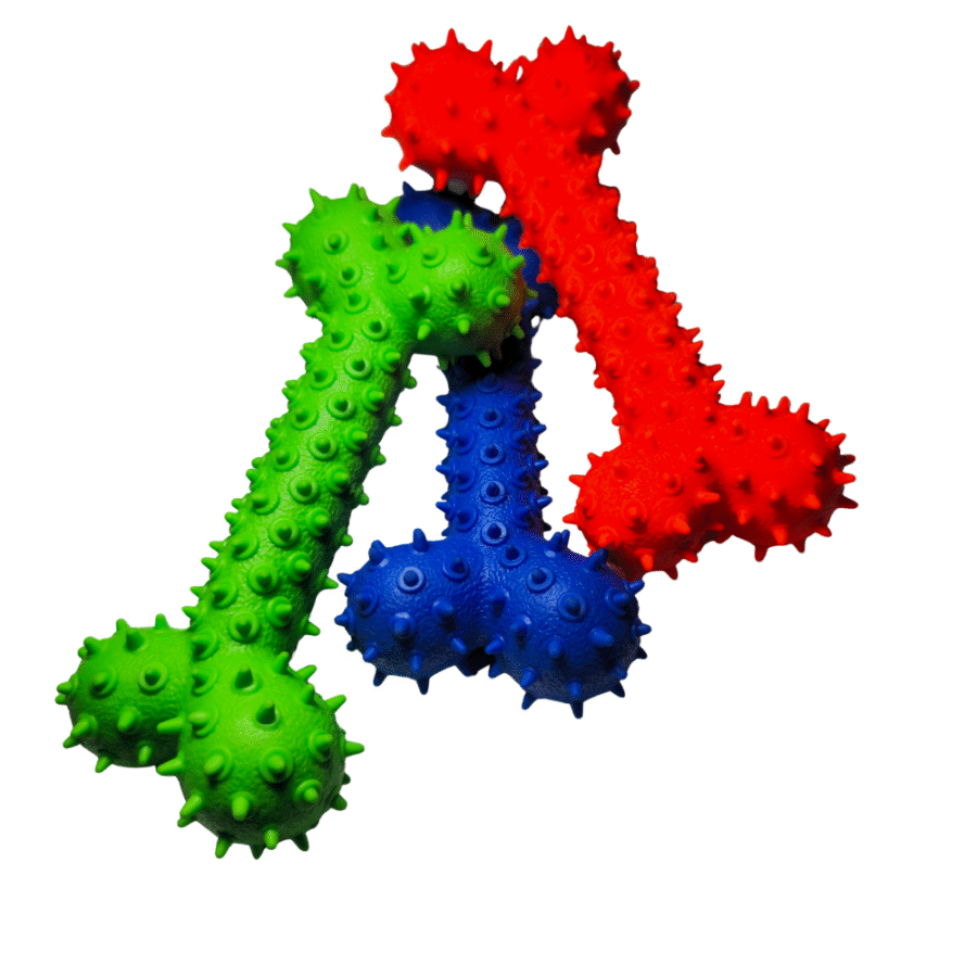 Hueso mordedera de goma