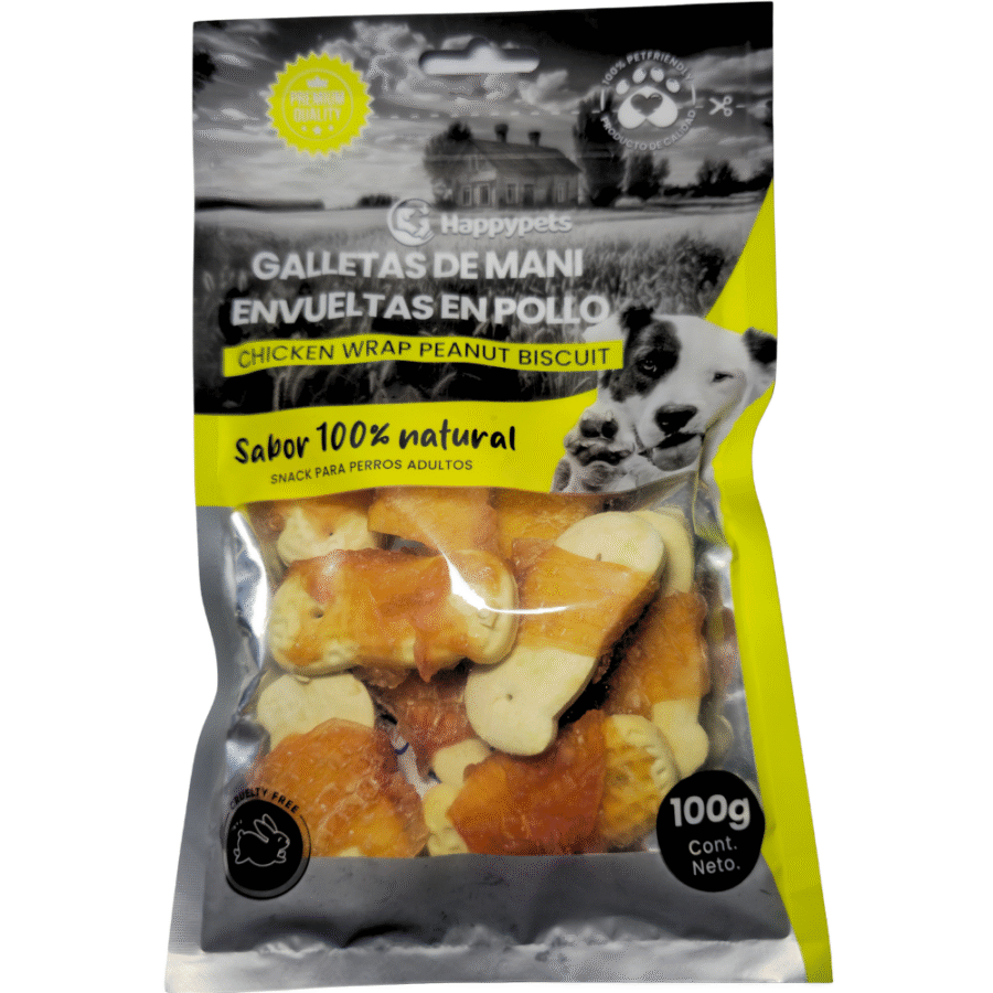 Galletas de maní envueltas en pollo