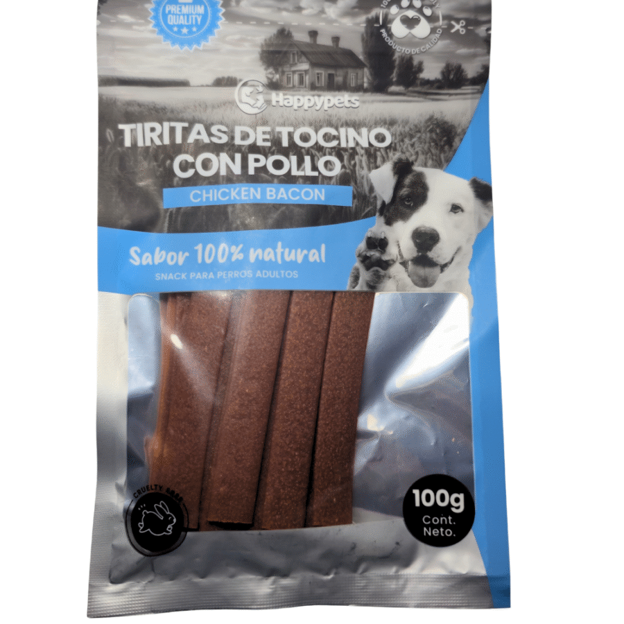 Tiritas de tocino con pollo